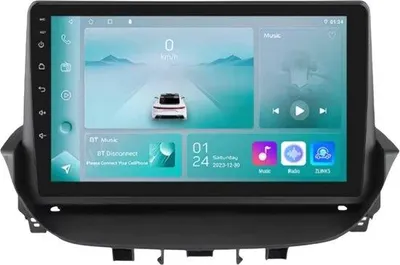Image de Autoradio avec Bluetooth et CarPlay pour Renault Laguna 2 (2001-2007) – compatible avec Apple et Android – système stéréo avec système de navigation – 1 Go de RAM, 32 Go de mémoire