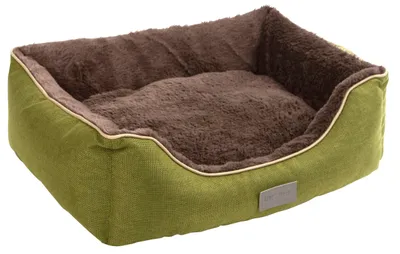 Immagine prodotto di Kerbl Kuschelbett Samuel (Farbe grün/dunkelgrau 50 x 40 x 15 cm, waschbar) 81317