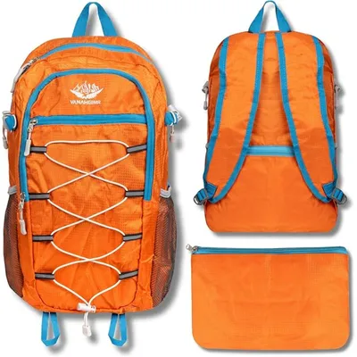 Immagine prodotto di KRUMAD Zaino da escursionismo leggero 25L Zaino sportivo pieghevole Zaino da viaggio impermeabile per campeggio e trekking, arancione