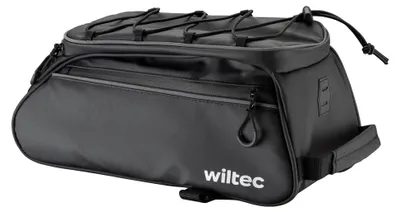 Imagen del producto de Bolsa para portaequipajes Wiltec, 9 litros, color , 37 x 15 x 17 cm. Bolsa para bicicleta con asa, impermeable y con reflectores