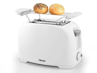 Produktbild von TriStar BR-1013 Toaster - 2 Scheibe(n) - Weiß - Kunststoff - Drehregler - 800 W - 135 x 33 mm