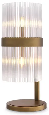 Produktbild von Casa Padrino Luxus Tischleuchte Antik Messingfarben 28 x 23,5 x H. 60,5 cm - Elegante Schreibtschleuchte im Retro Stil - Luxus Kollektion