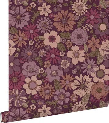 Produktbild von ESTAhome Tapete Retro Blumen Mauve-Violett 50 x 900 cm