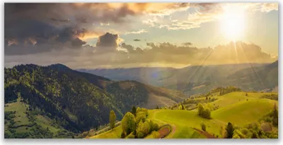 Produktbild von Tulup Leinwand-Bilder 120x60 Wandbild Canvas Kunstdruck Gebirge Landschaft