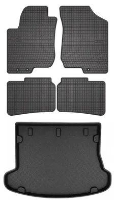 Obrázok produktu pre Gumové autokoberce SolidPRO + vaňa kufra pre: Hyundai i30 I 2007-2012 kombi 5 ks