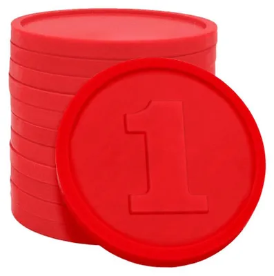 Image de Jetons pour buvette chiffre 1 en vert CombiCraft- diamètre de 29 mm - 1000 pièces