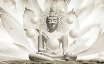 Produktbild von Vlies Fototapete Buddha Zen (312x219cm - 3 Bahnen) Wohnzimmer Schlafzimmer Wandtapete Moderne Tapete UV-Beständig Montagefertig