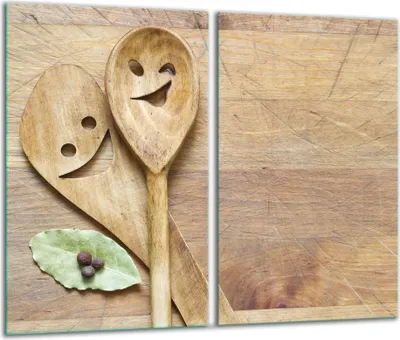 Produktbild von Herdabdeckplatten 2 teilig 30x52 Glaskeramikkochfeld Abdeckung Glas Küche