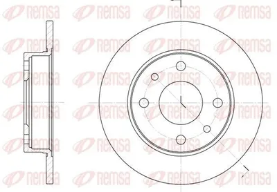 Produktbild von 2x REMSA Bremsscheibe 6110.00 hinten vorne für FORD KA (RU8) für FIAT 500 (312)