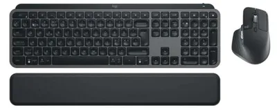 Produktbild von Logitech MX Keys Combo for Business - Tastatur-und-Maus-Set - hinterleuchtet - kabellos - Bluetooth LE - QWERTY - Pan-Nordic - Graphite