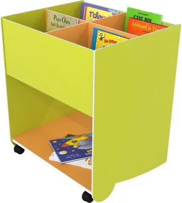 Produktbild von Schulbuchkasten Kunststoff groß gelbgrün/orange.