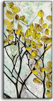 Produktbild von Wandbild Leinwand Bilder Wanduhr 30x60 Malerei Baum Zweige Blätter Kunst - weiße Hände
