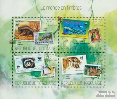 Produktbild von Briefmarken Togo 2013 Mi 5341-5344 Kleinbogen (kompl. Ausgabe) postfrisch Briefmarken der Welt