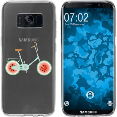 Produktbild von PhoneNatic Case kompatibel mit Samsung Galaxy S8 Silikon-Hülle Bike M3