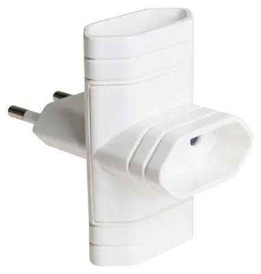 Dreifachstecker weiß 2300 W 10 A 250 V Adapter