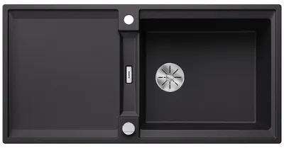 Produktbild von BLANCO ADIRA XL 6 S Einbauspüle SILGRANIT schwarz ab 60 cm mit Ablauffernbedienung, mit Zubehör - inkl.