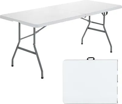 Image de Table pliante Famanu, 180 x 73 cm - Résistante aux intempéries et transportable