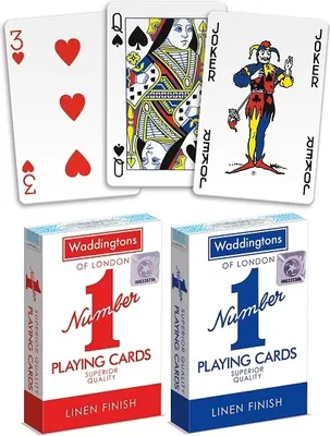 Obrázok produktu pre Waddingtons No.1 Twin Pack – Červené a Modré Hracie Karty