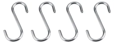 Schwerlast-S-Haken, 4 Stück, 304 Edelstahl, Hängehaken