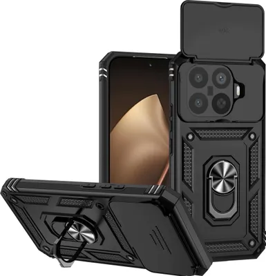 Immagine prodotto di Custodia per cellulare Xiaomi 15T Pro 5G + protezione per fotocamera in TPU e PC con anello