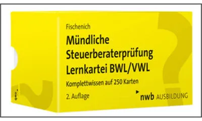 Obrázek produktu pro Mündliche Steuerberaterprüfung Lernkartei BWL/VWL