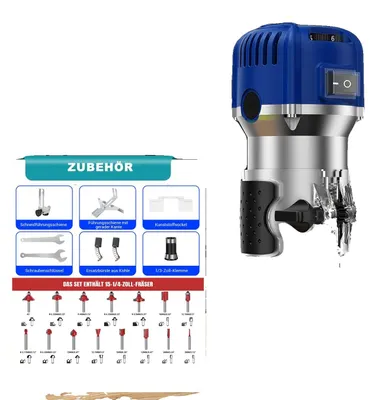 Productafbeelding van Palmrouter, 6 snelheidsstanden, inclusief 15 freesbits, elektrische trimmachine