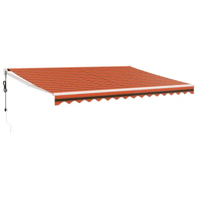 Produktbild von vidaXL Elektrische Markise mit Kurbel Orange und Braun 4,5x3 m
