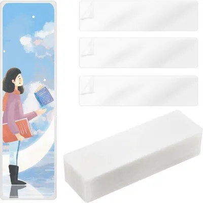 Immagine prodotto di Etichette adesive, 50 pezzi, 21 x 5 cm, trasparenti, in plastica sottile da 0,12 mm