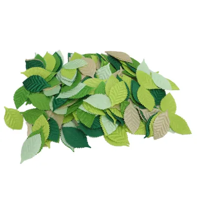 Obrázok produktu pre Umelé zelené listy, umelé listy, simulačné zelené listy, zmiešané umelé listy, falošné listy, textilné listy
