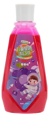 Obrázok produktu pre 200 ml ústna voda na odhalenie zubného plaku, bezpečná ovocná tekutina pre deti a dospelých, s príchuťou hrozna