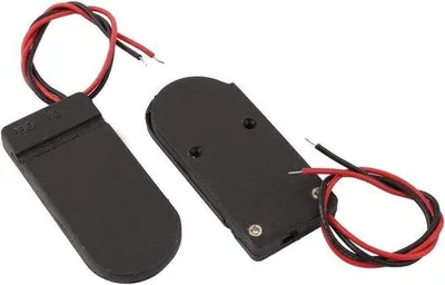 Produktbild von Kunststoffgehäuse mit Schalter für Knopfzellenbatterie CR2032 2er Pack