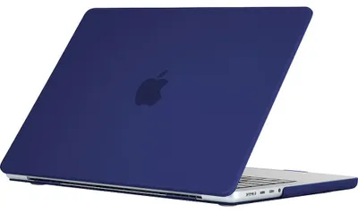 Produktbild von Mobigear Schutzhülle für MacBook Pro 16 Zoll (2021-2026), Hartschalenhülle, MacBook Case - Marineblau - Modell A2485 / A2780 / A2991 / A3186 / A3428 / A3429