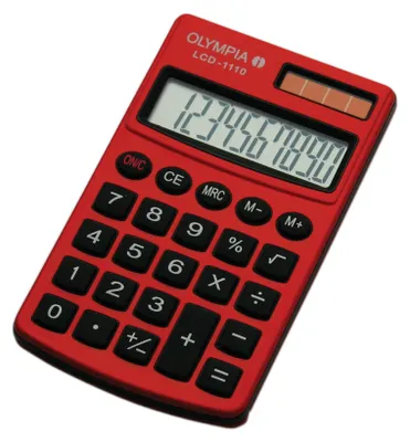Zdjęcie produktu dla Olympia Taschenrechner LCD-1110                          rot