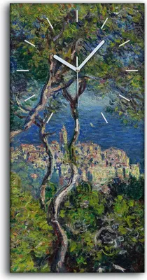 Produktbild von Dekor Leinwand Uhr Wandbilder Geräuschlos Kunstdruck 30x60 Bordighera - weiße Hände