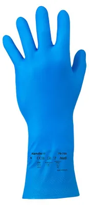 Produktbild von ANSELL AlphaTec 79-700 Nitril Handschuh, Größe 8, blau, wiederverwendbar, latex- und silikonfrei