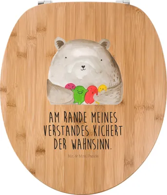 Produktbild von Mr. & Mrs. Panda Klodeckel Bär Gefühl - Transparent - Geschenk, WC Brille, Durchgedreht, Klobrille, WC-Sitz, Verrückt, klo deckel, Wahnsinn, Teddy, Toilettendeckel