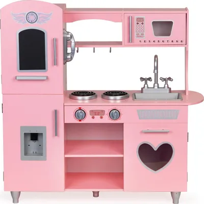 Immagine prodotto di Cucina giocattolo in legno per bambini con effetti sonori, rosa