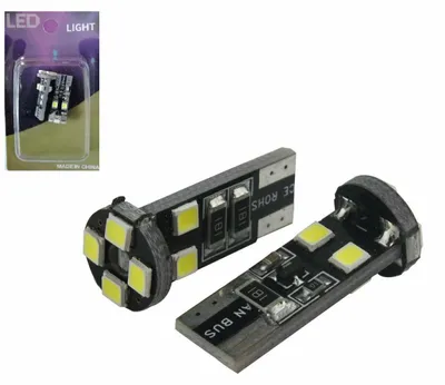 Obrázok produktu pre Sada 2 ks LED žiaroviek pre obrysové/pozičné svetlá T10 W5W, 8 SMD, 12 V, CAN-Bus – bez chýb (bez hlásenia o chybe), v