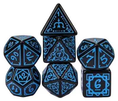 Image de Jeu de dés « Cryptic Knots Ocean » de Foam Brain Games pour les jeux de rôle