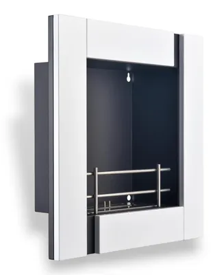 Immagine prodotto di Camino a bioetanolo 1,70 kw a sospensione da appendere con struttura in legno bianco Favignana