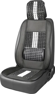Zdjęcie produktu dla Mata Na Fotel Z Podparciem Ledzwiowym I Zaglowkiem 131X46 Czarny