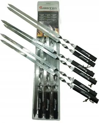 Zdjęcie produktu dla Szpikulce Szampury Do Szaszłyków 60 Cm 6 Szt Master Grill&Party