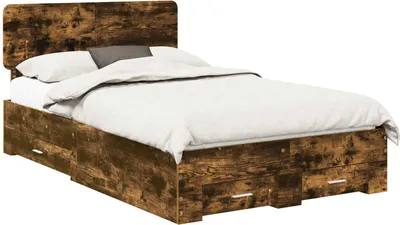 Obrázok produktu pre Rám postele Dymová dub 120 x 200 cm Kompozitné drevo