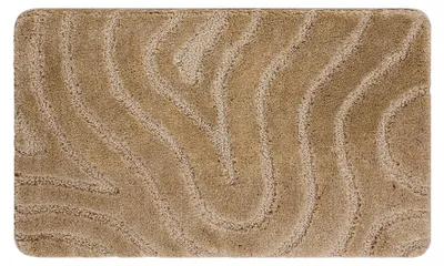 Produktbild von Badteppich SUPREME WAVES, Wellen, rutschfest, weich – beige beige 60x100 cm
