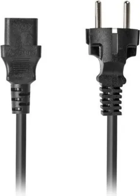 Immagine prodotto di Cavo di alimentazione Lanberg CEE 7/7 -> IEC 320 C13 1,8 m VDE nero diritto