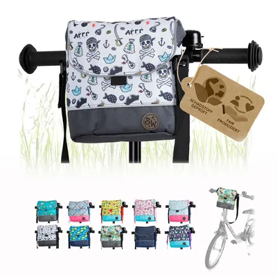 Produktbild von BAMBINIWELT Lenkertasche Tasche für Puky für Woom Laufrad Räder Roller Fahrrad Fahrradtasche für Kinder wasserabweisend mit Schultergurt, Modell 27