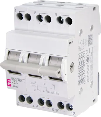 Produktbild von IO-II 25A 3-poliger modularer Schalter für Netz und Generatoren SSQ 325