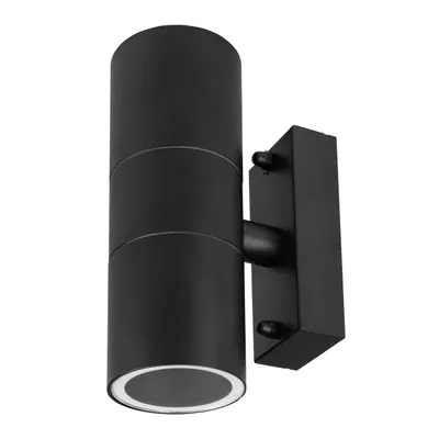 Produktbild von MasterLED Wandleuchte Außen GU10 2-flammig Grau Aluminium Zylinder Wandlampe Up Down Fassadenleuchte