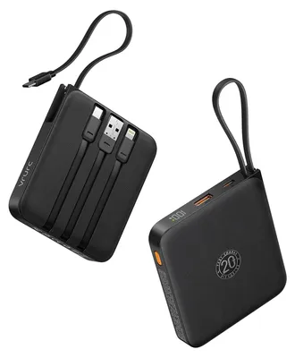 Productafbeelding van Powerbank 10000mAh, klein met 4 kabels, 22,5W snelladen