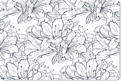 Produktbild von MuchoWow® Mauspad Mousepad Blumen - Muster - Linie 27x18 cm - Mousepads - Maus Mat - Pad - Mausunterlage - Büroartikel - Desk Matten